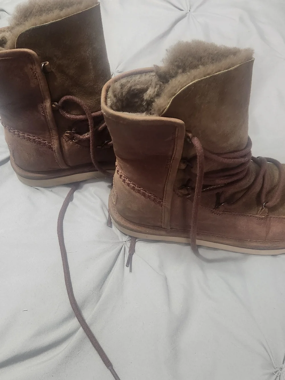 Ugg Women's Brown Suede Winter Boot with  Fur Lining